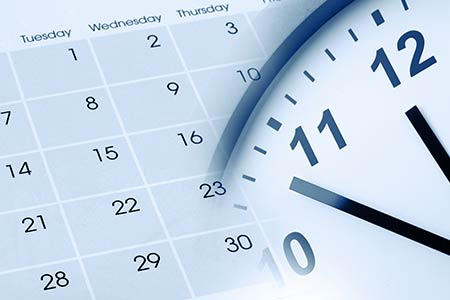 Uhr und Kalender