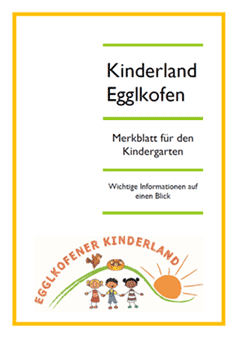Titel Kindergartenbroschüre